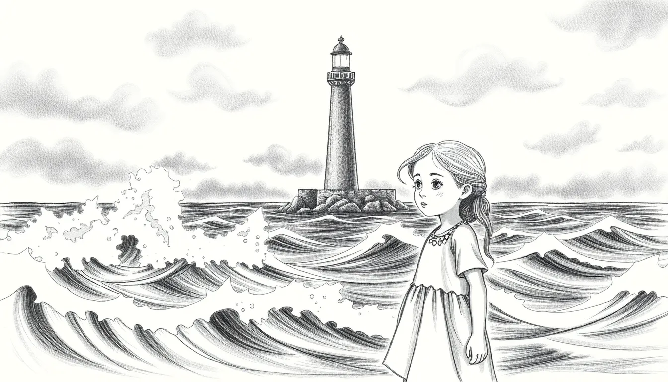 Illustration de Un phare dans la tempête