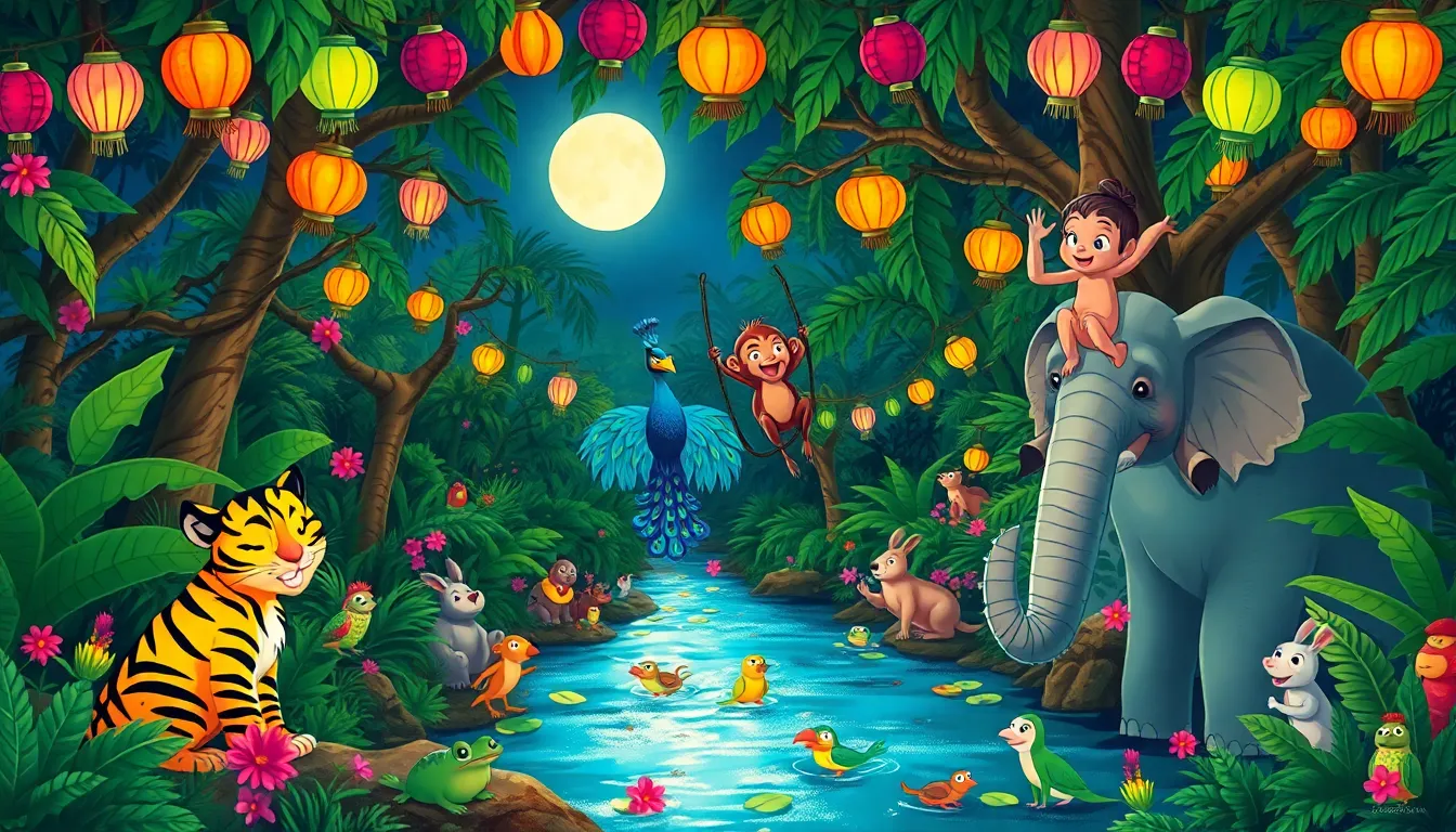 Illustration de La Fête à la Jungle Joyeuse