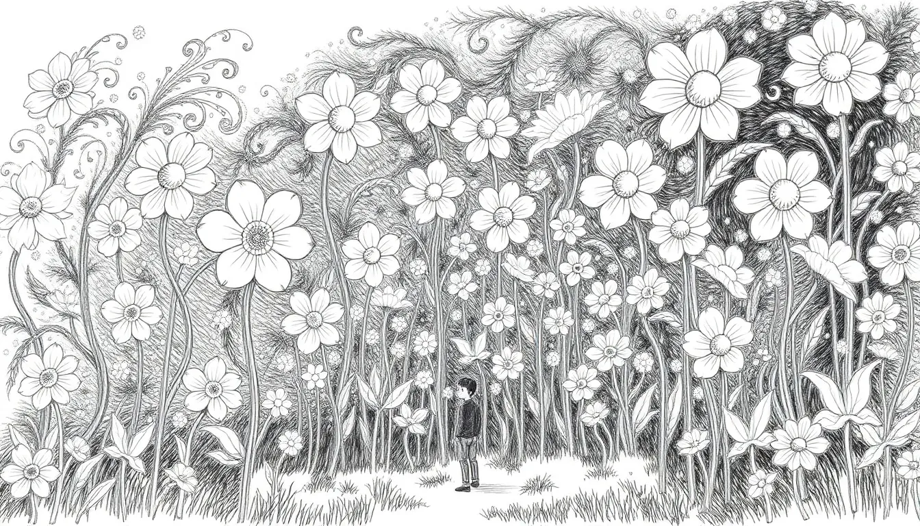 Illustration d'un jardin de souvenirs