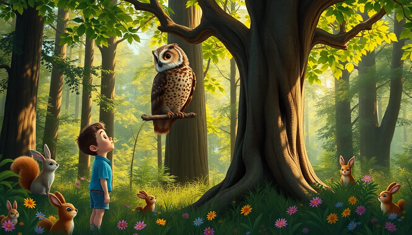 Illustration de La Rencontre avec le Hibou Sage