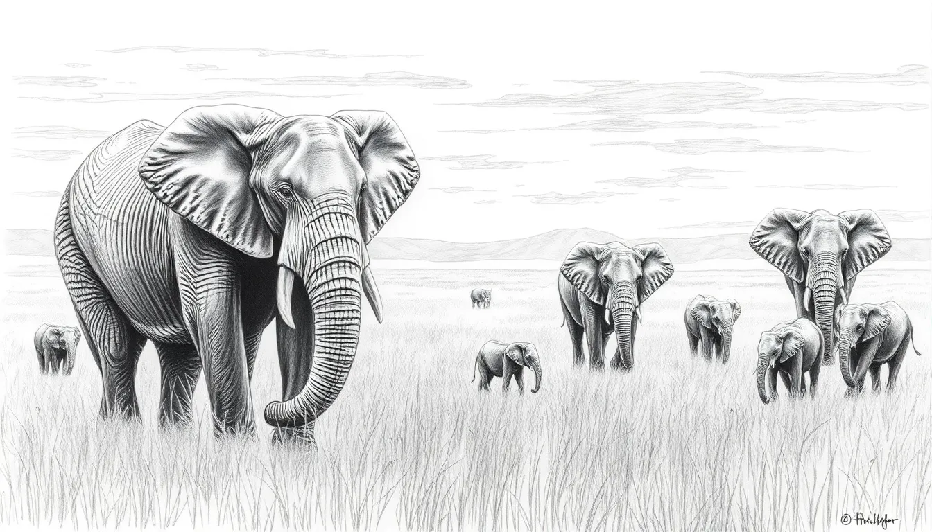 Illustration de la sagesse des éléphants