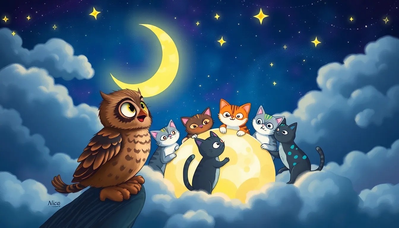 Illustration des Chats de la Lune