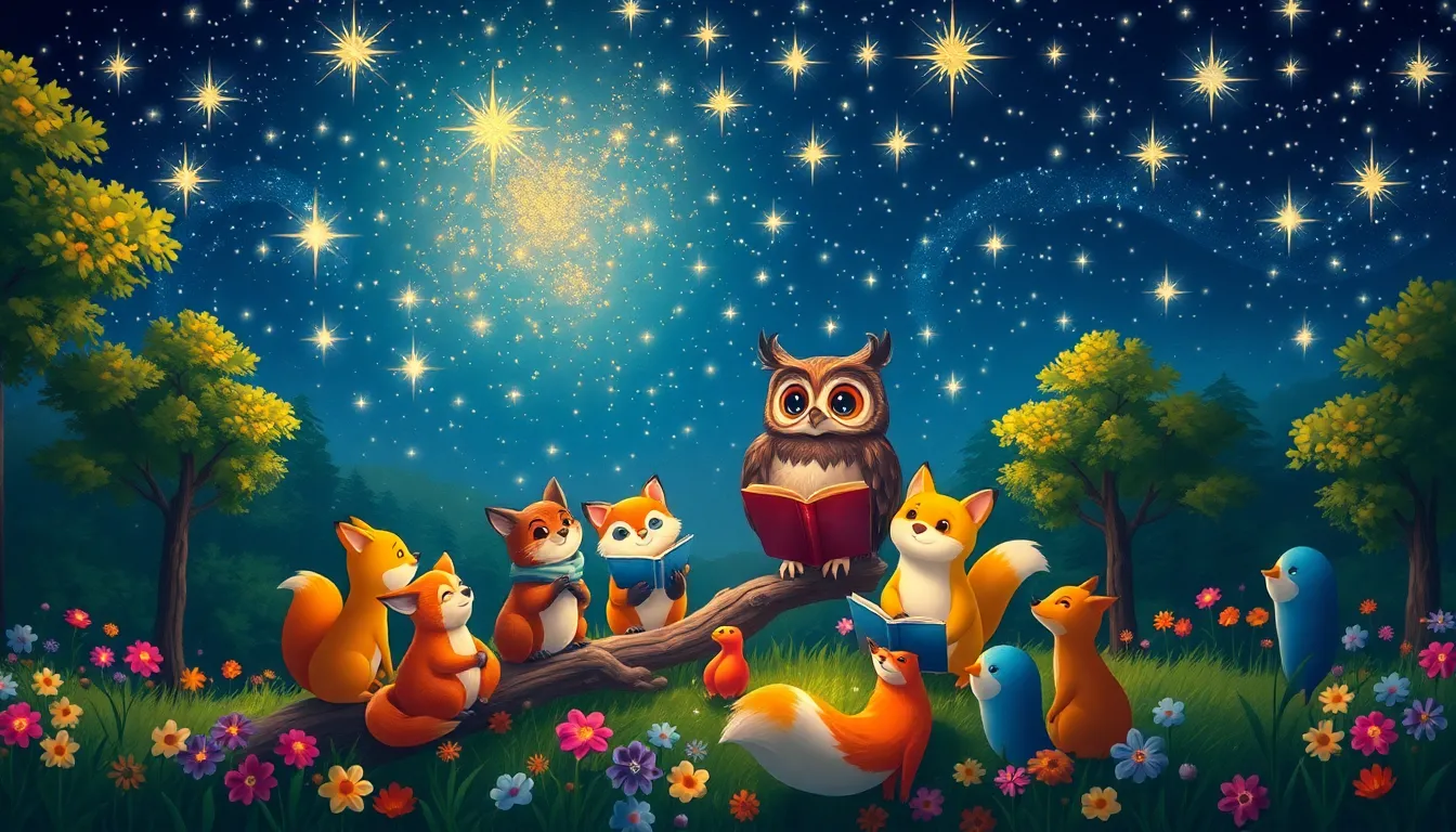 Illustration de La Nuit Étoilée Rayonnante