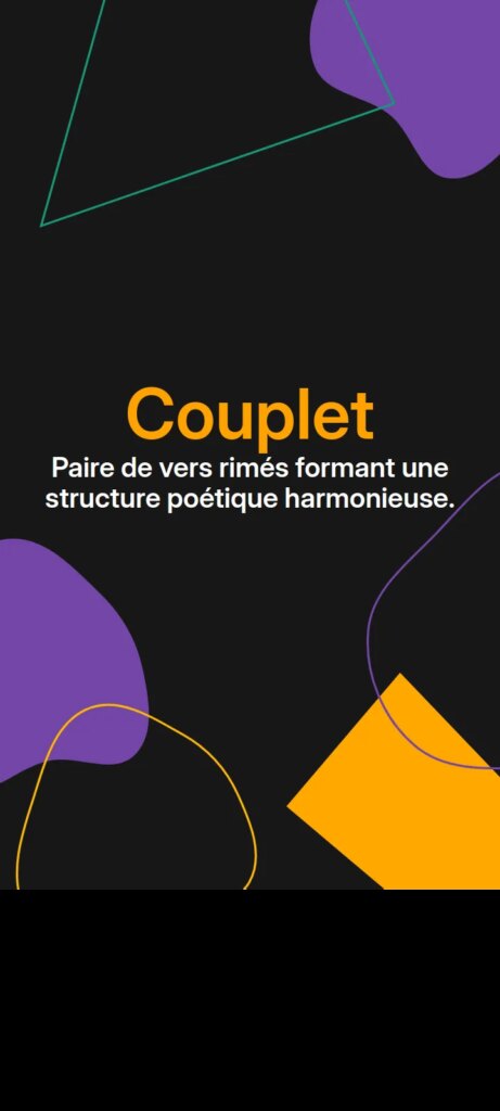 Couplet - Forme Poètique