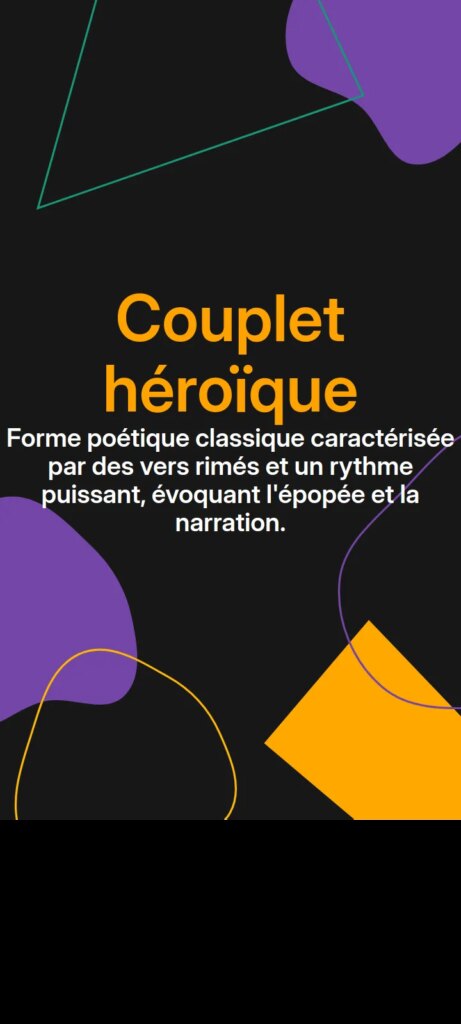 Couplet héroïque - Forme Poètique