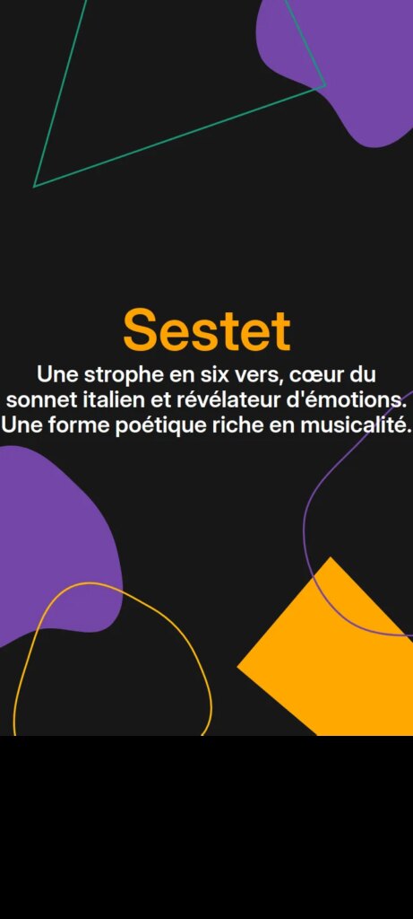 Sestet - Forme Poètique