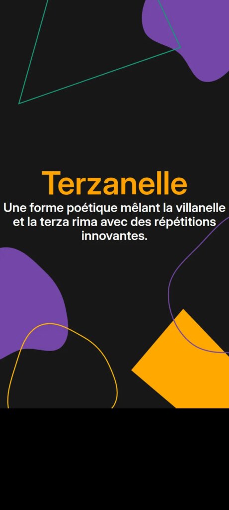 Terzanelle - Forme Poètique