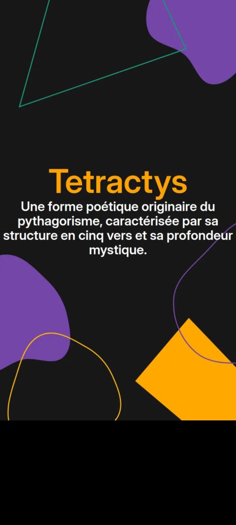 Tetractys - Forme Poètique