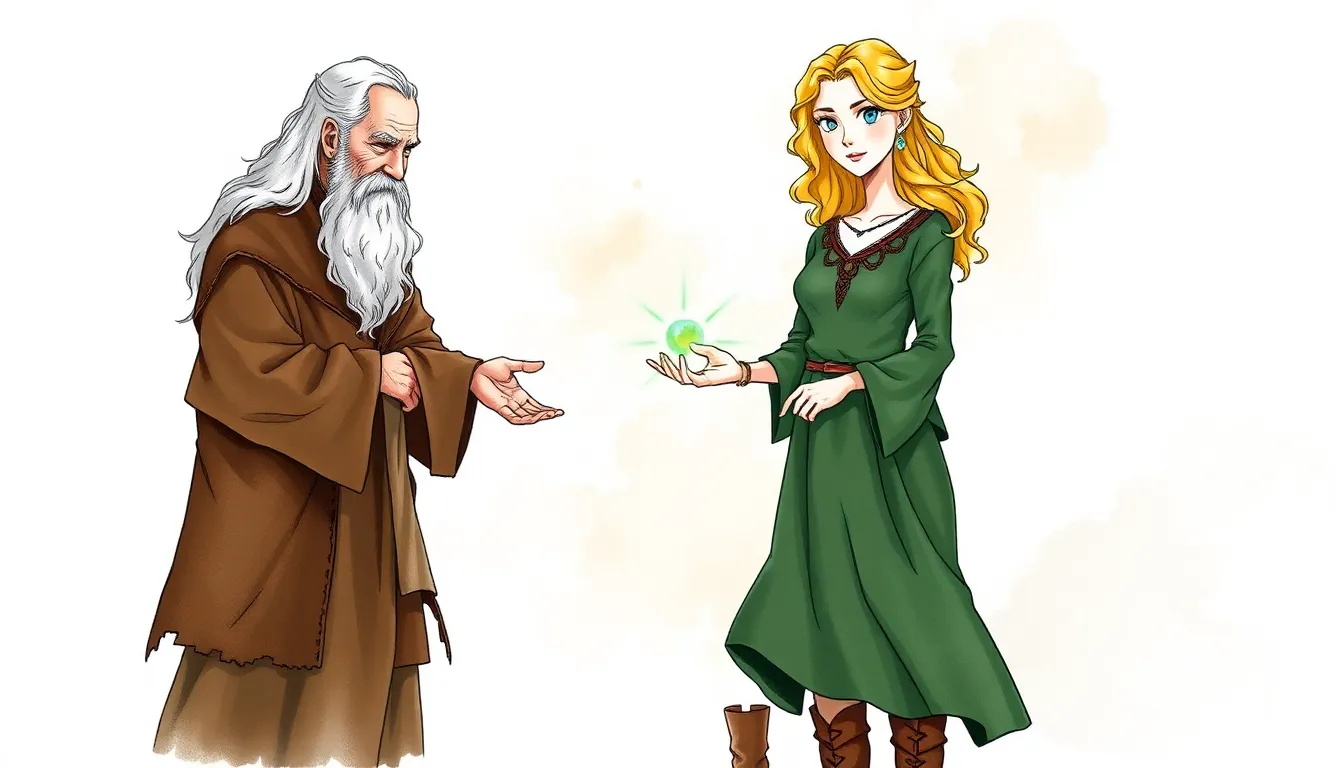 Illustration de La rencontre avec le sage de la forêt