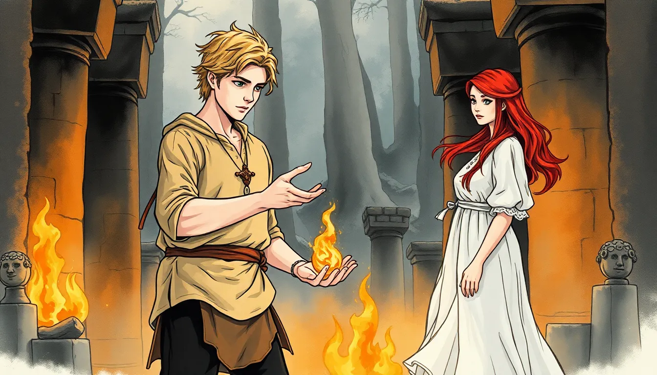 Illustration Les enseignements des anciens gardiens et la magie du feu