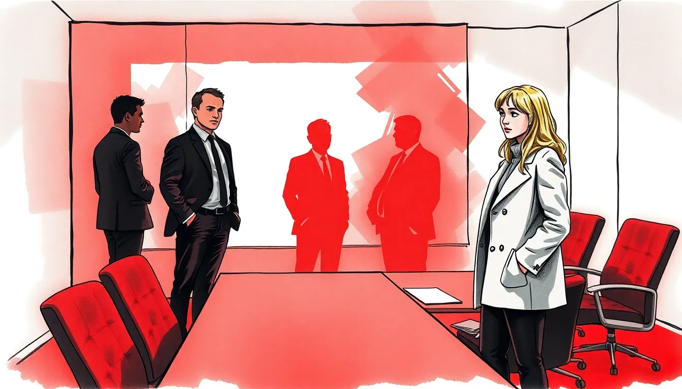 Illustration des ombres mouvantes lors de la réunion professionnelle