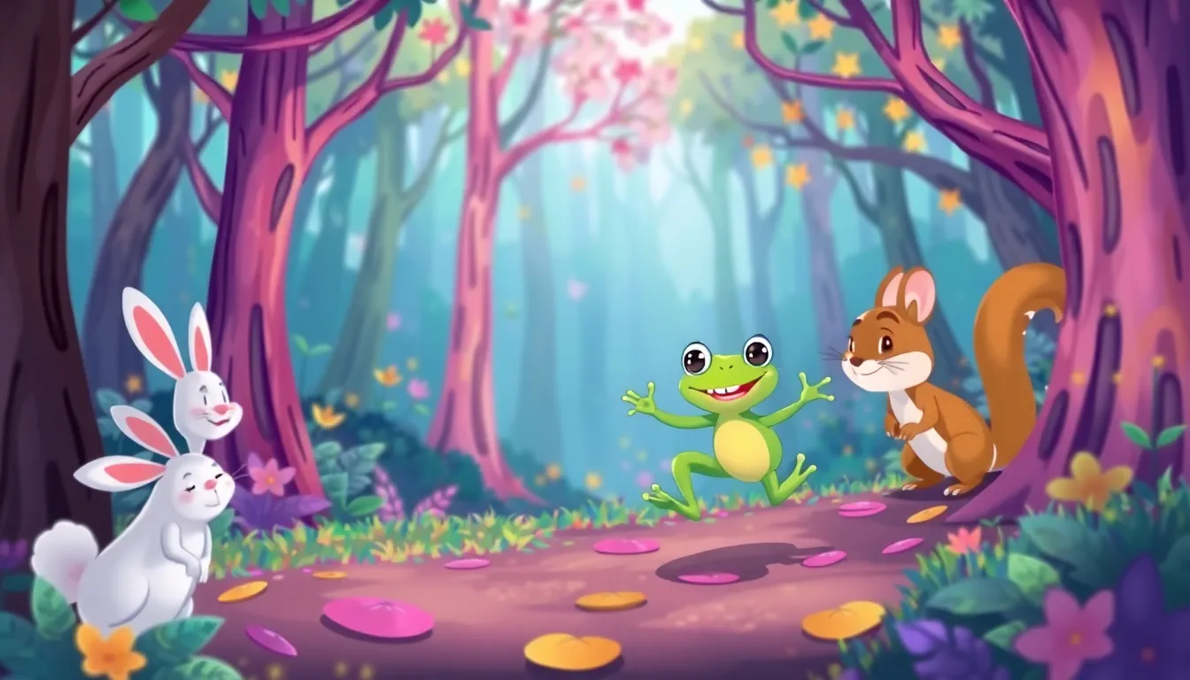 Illustration de Le Voyage à Travers la Forêt