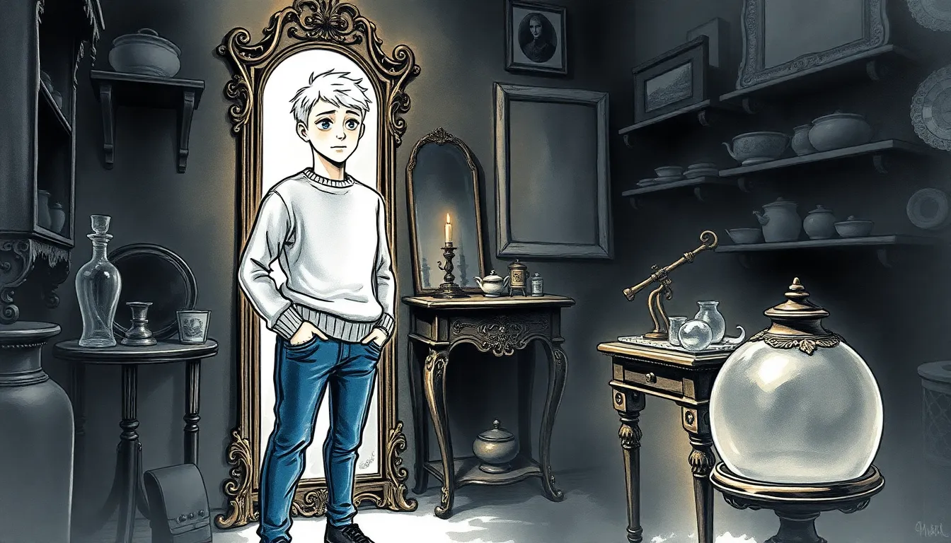 Le Miroir des Rêves dans le vieux magasin d'antiquités