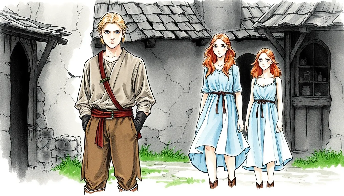 Illustration de L’appel du destin dans un village médiéval reculé