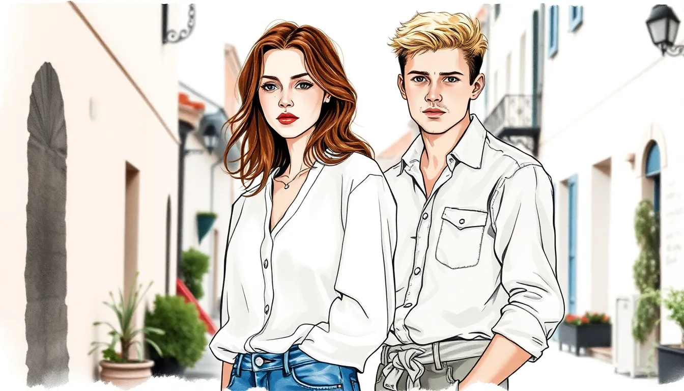 Rencontre nostalgique entre Claire et Mathieu dans le village