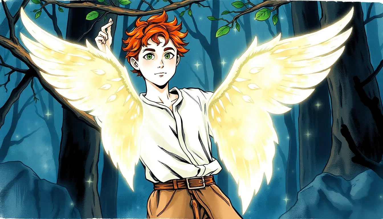 Illustration de La découverte des ailes enchantées mystérieuses