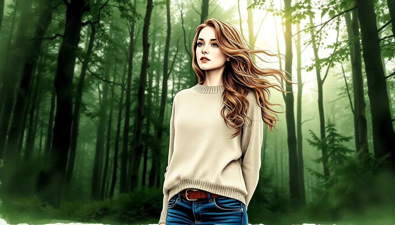 Illustration de la promenade d'Éloïse dans la forêt