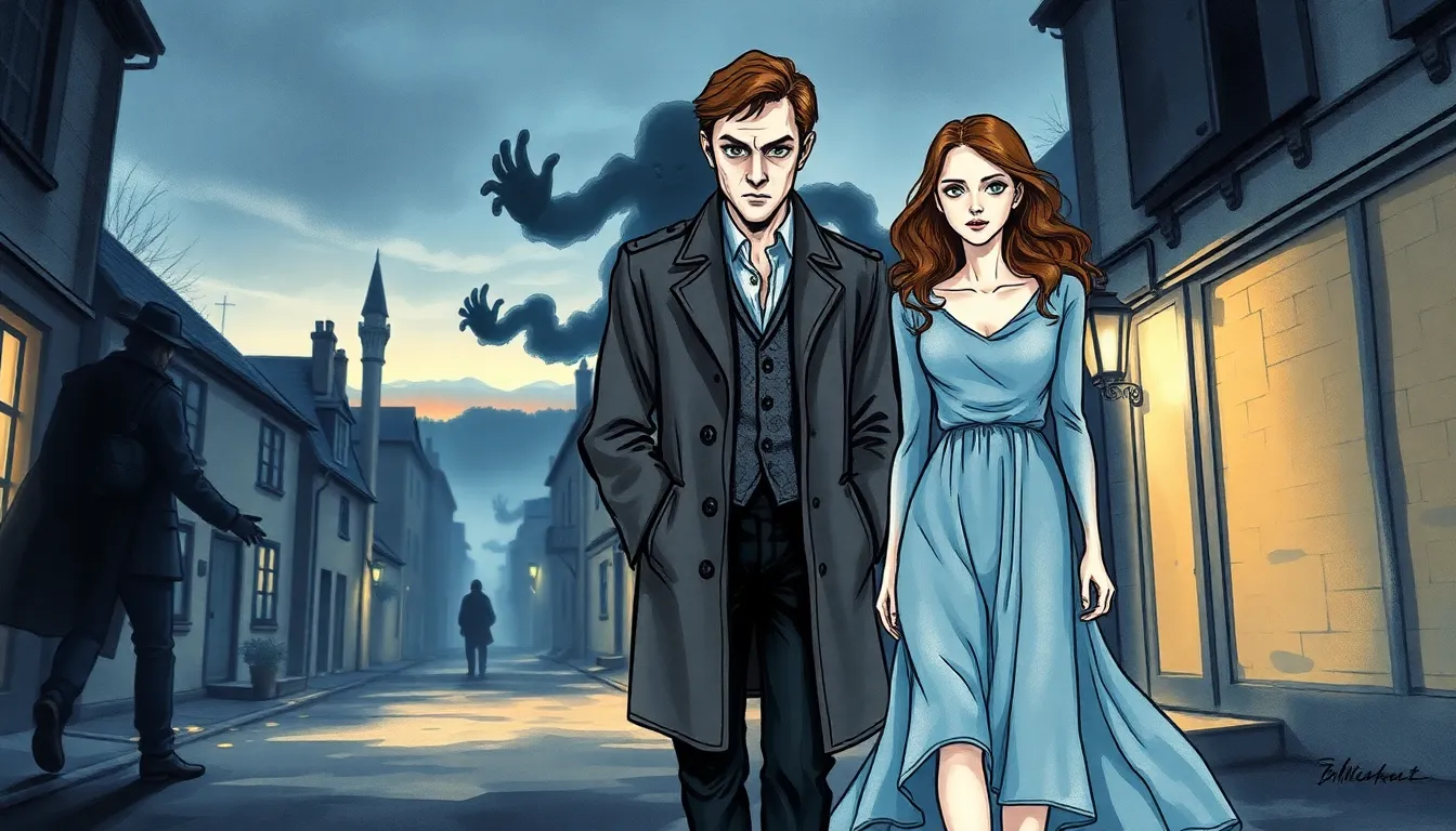 Illustration des ombres crépusculaires mystérieuses