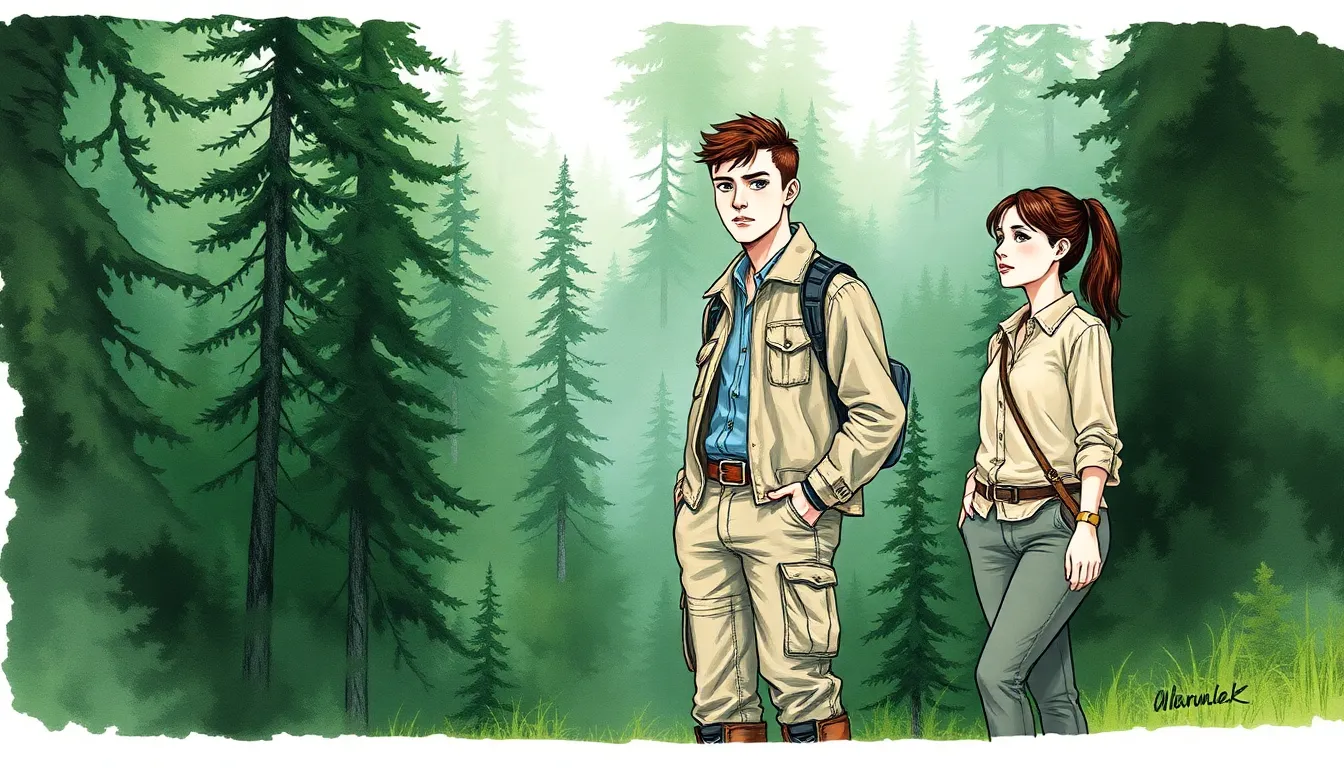 Illustration de la découverte du mystère dans la forêt mystique