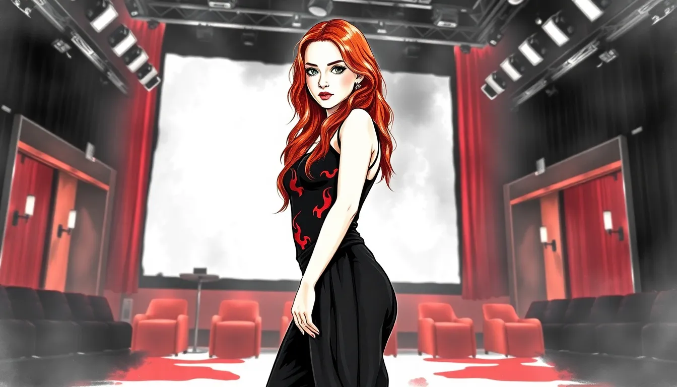 La Danse des Flammes : L'art du feu et des émotions 1 Élise, danseuse de feu backstage dans un vieux théâtre contemporain