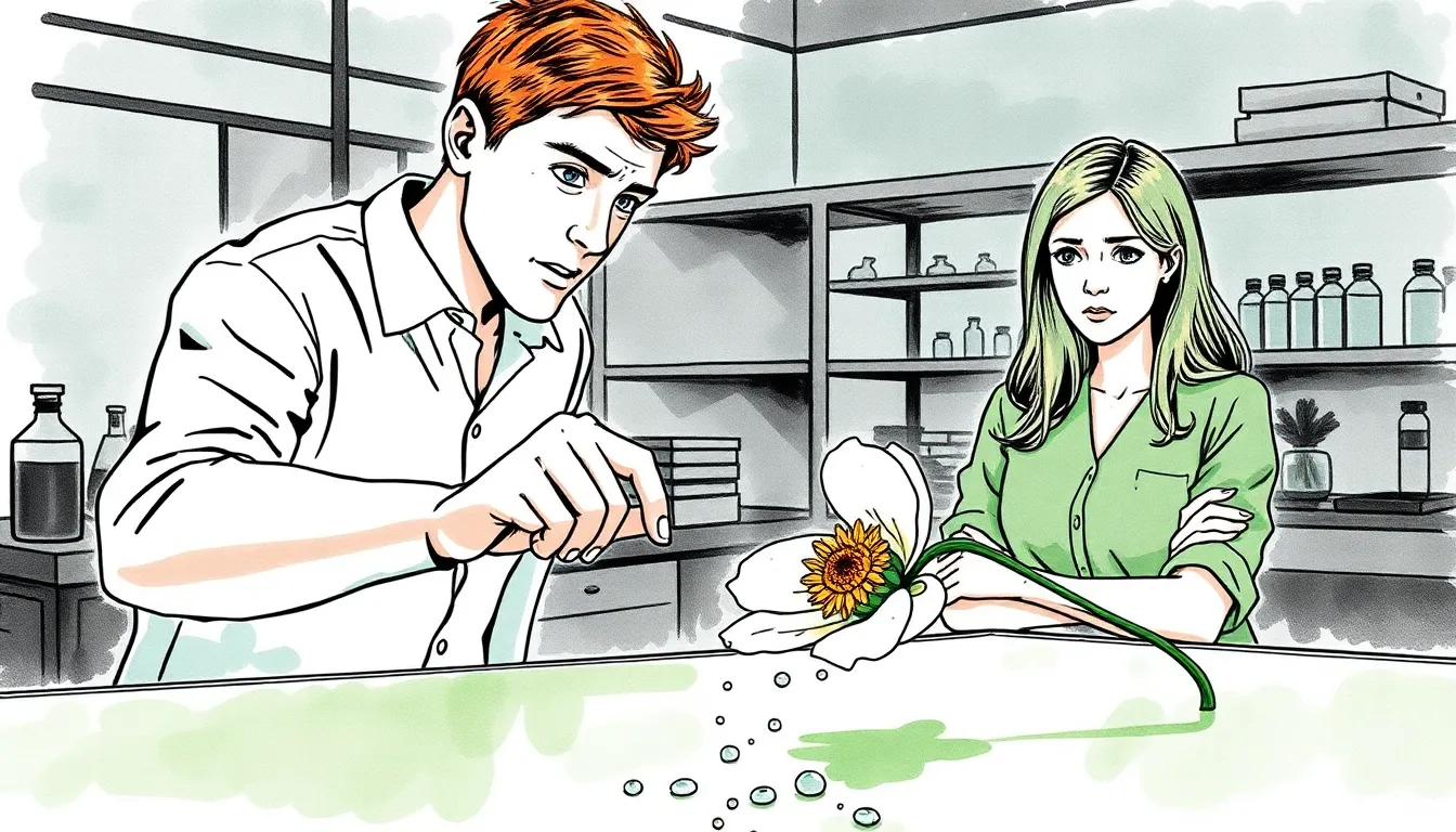 Illustration des recherches avec les larmes du temps dans le laboratoire