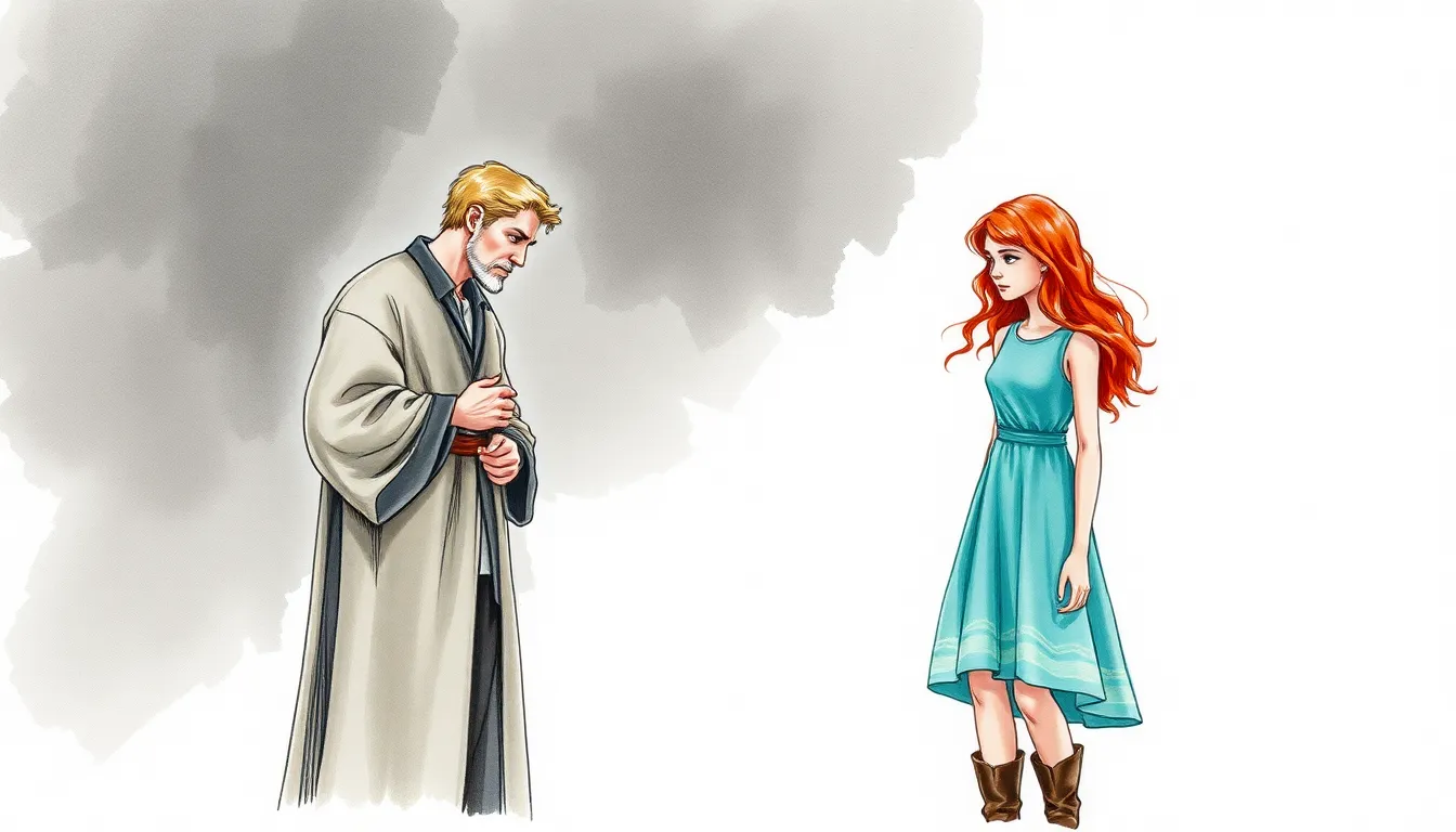 Illustration de la rencontre avec le gardien du sanctuaire sacré