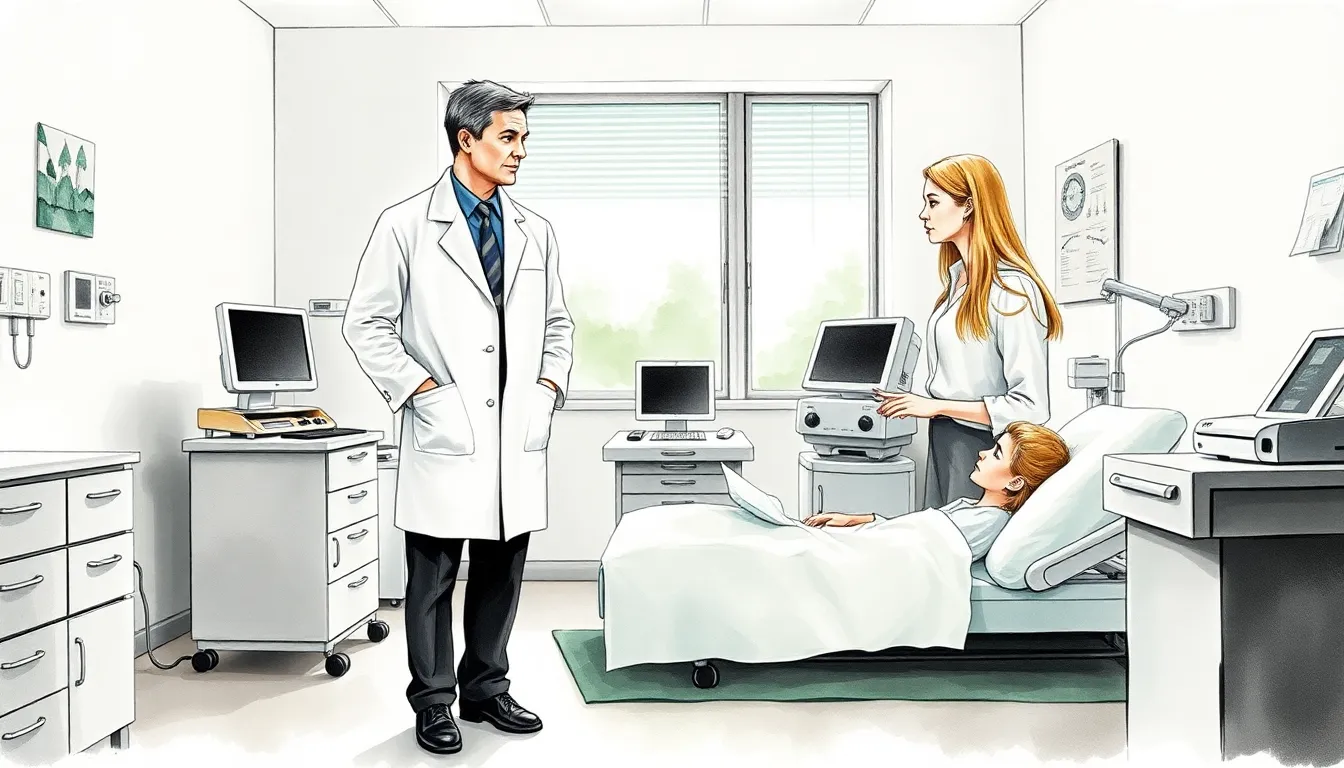 Antoine et Elise lors des premiers essais cliniques
