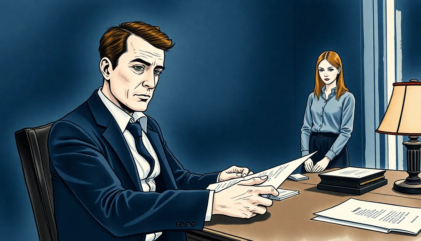 Illustration de Julien Delaunay et Claire dans une ambiance de mystère et de tension