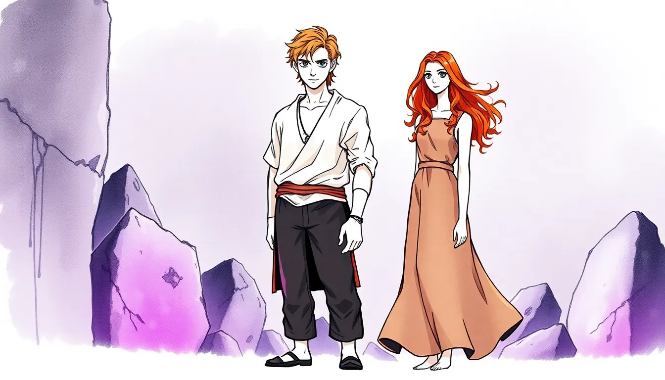 La Mémoire des Pierres : Mystères des pierres anciennes et souvenirs 6 Illustration de l’épilogue: Éloi et Maëva contemplant le cercle de pierres anciennes
