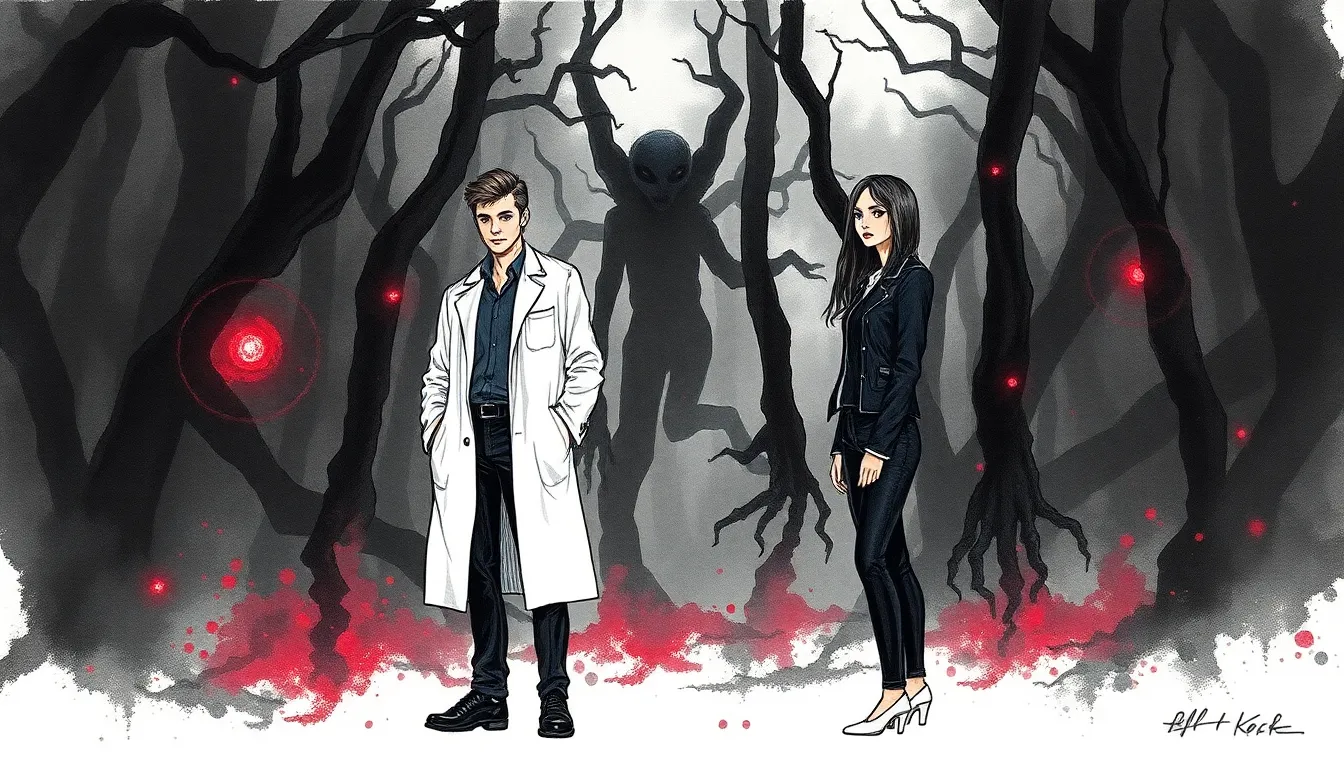 Illustration de la rencontre avec les dangers imprévus des dimensions