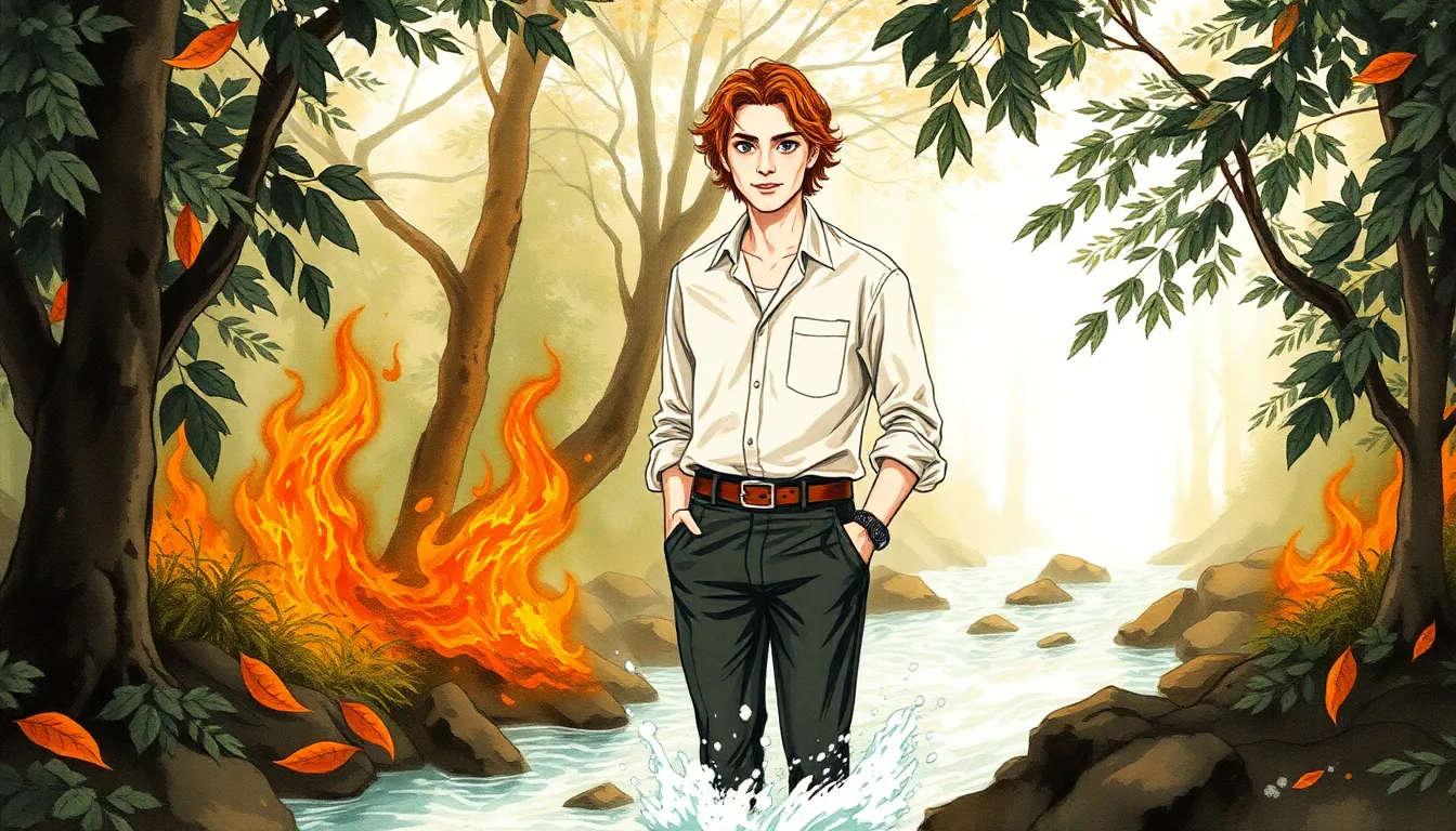 Louis en harmonie avec les éléments dans la forêt