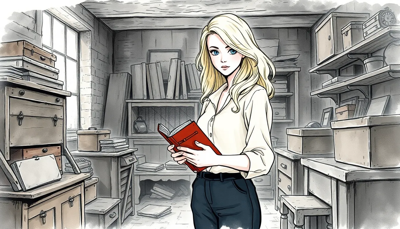 Sophie découvre le journal intime dans le grenier familial
