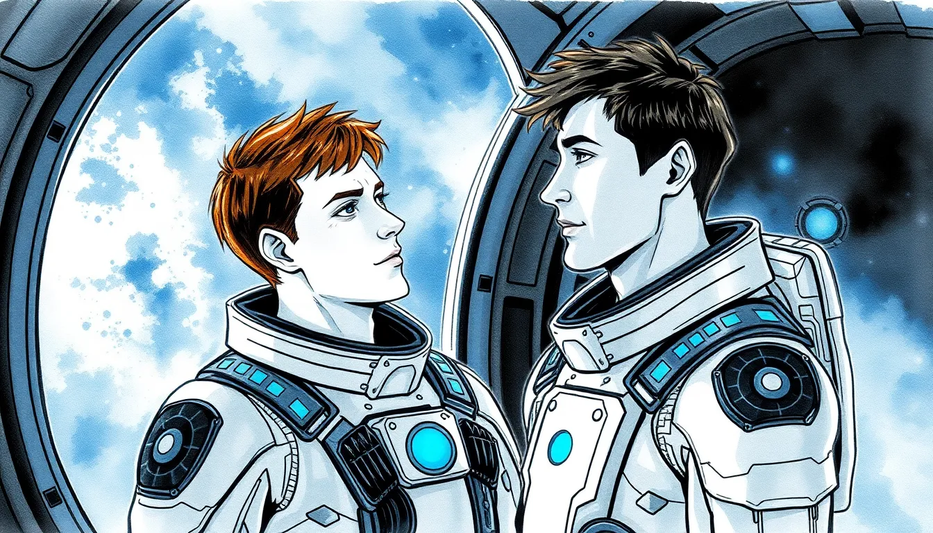 Alexandre dans son vaisseau contemplant l'univers infini