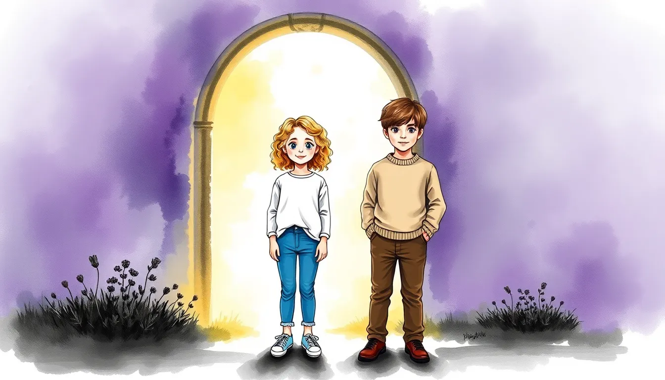 Illustration du retour au monde réel d'Éloïse et Léon