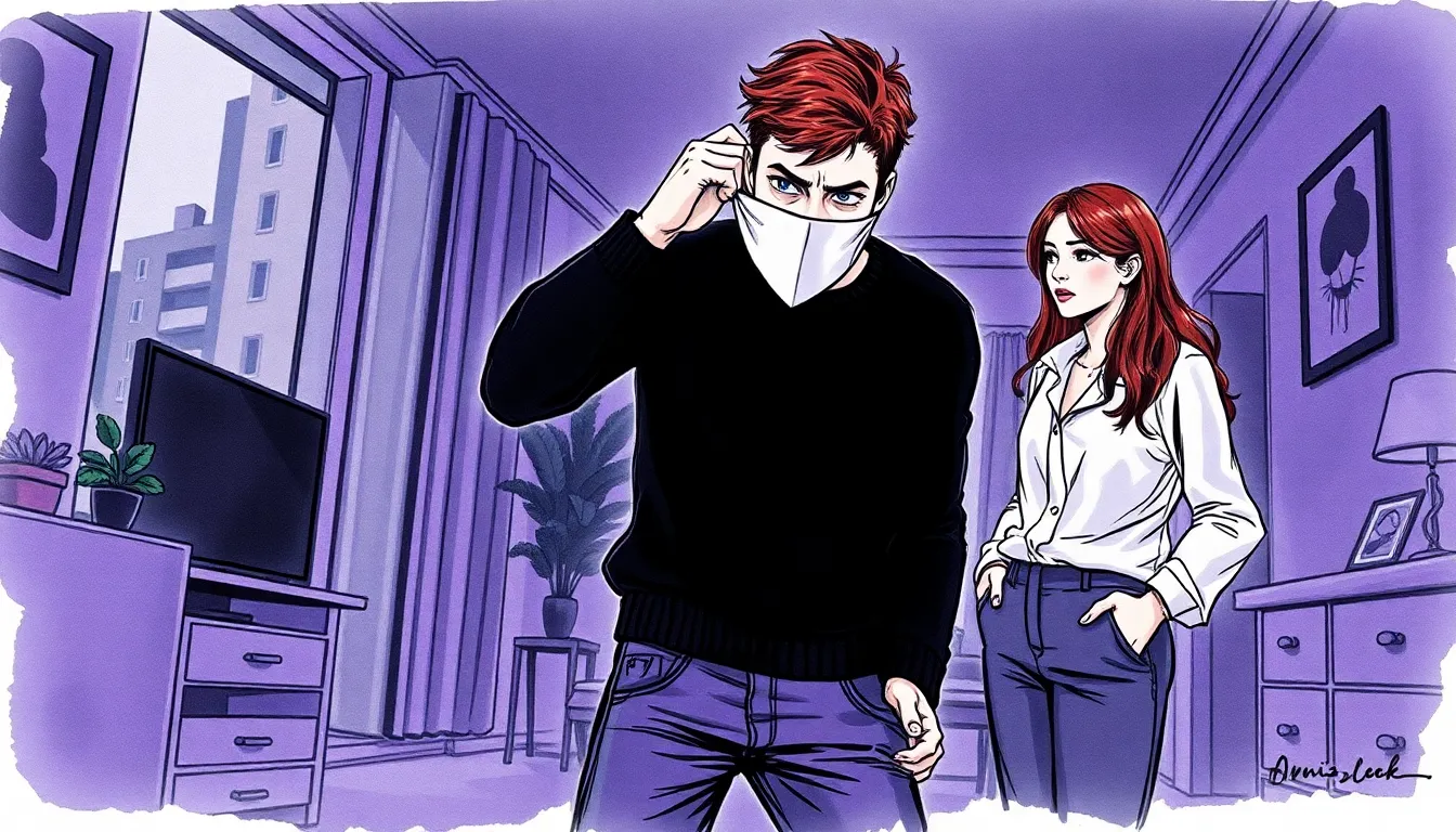 Illustration de Luttant contre le masque : tentatives de fuite et acceptation