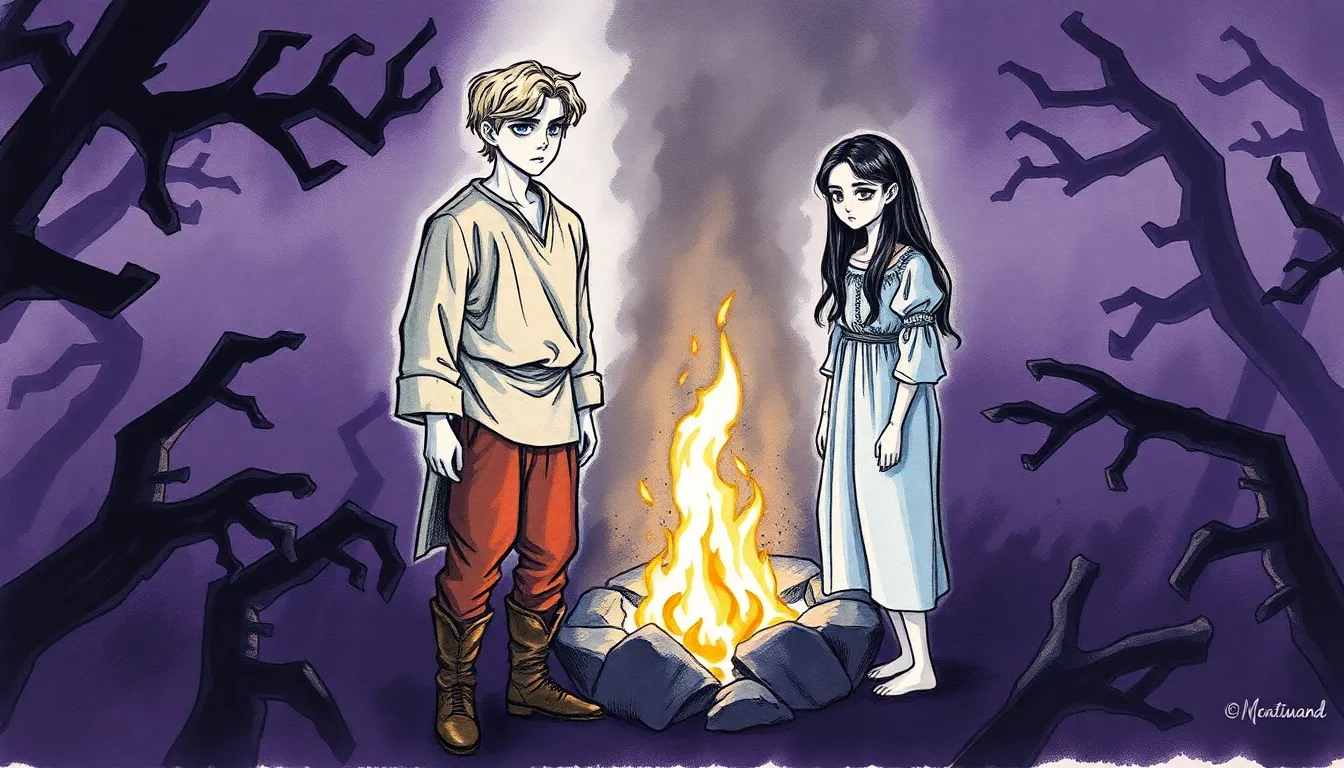 Illustration des Ombres sur la Flamme Éternelle