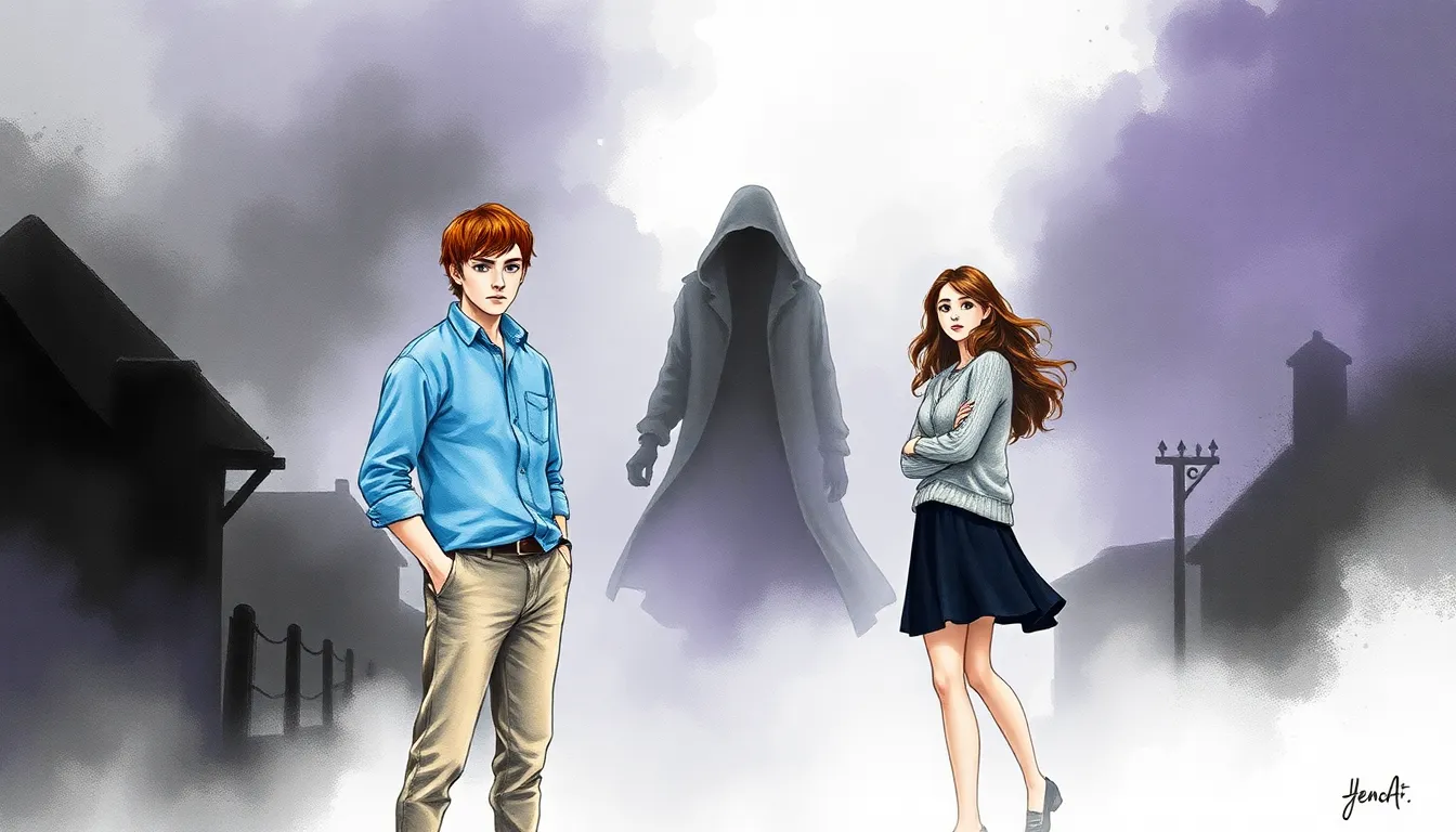 Illustration de la confrontation finale dans le brouillard mystérieux