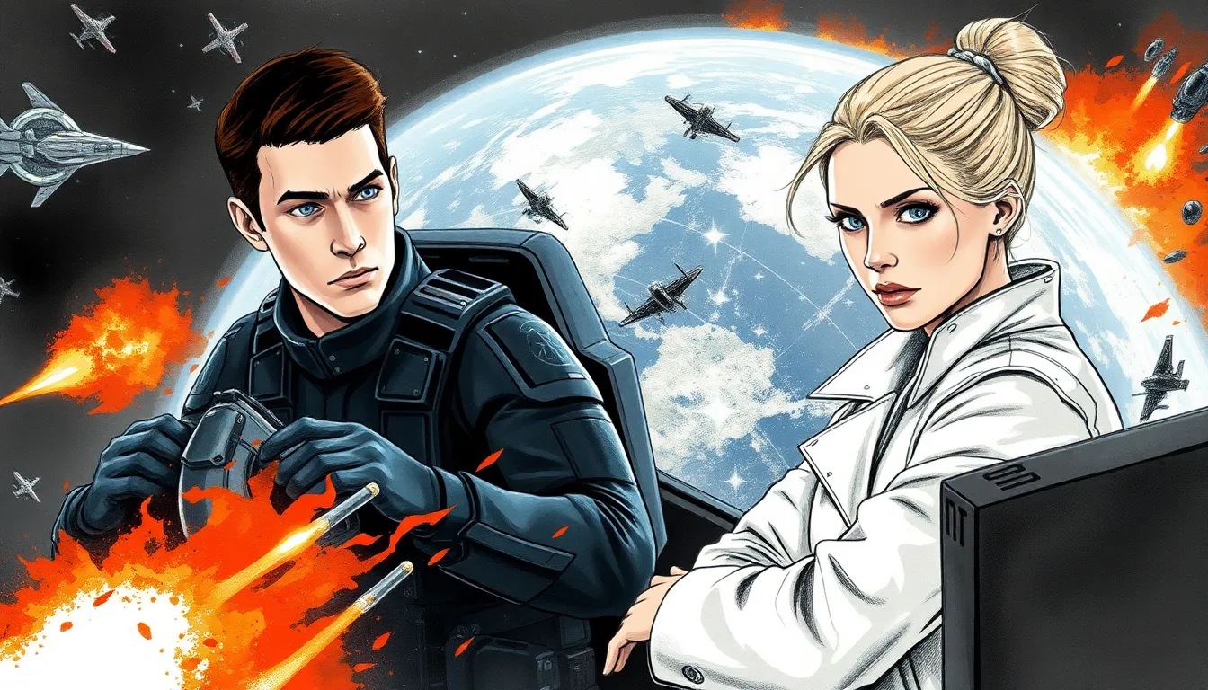 Le combat final d'Alexandre et Élodie au-dessus de la Terre en flammes