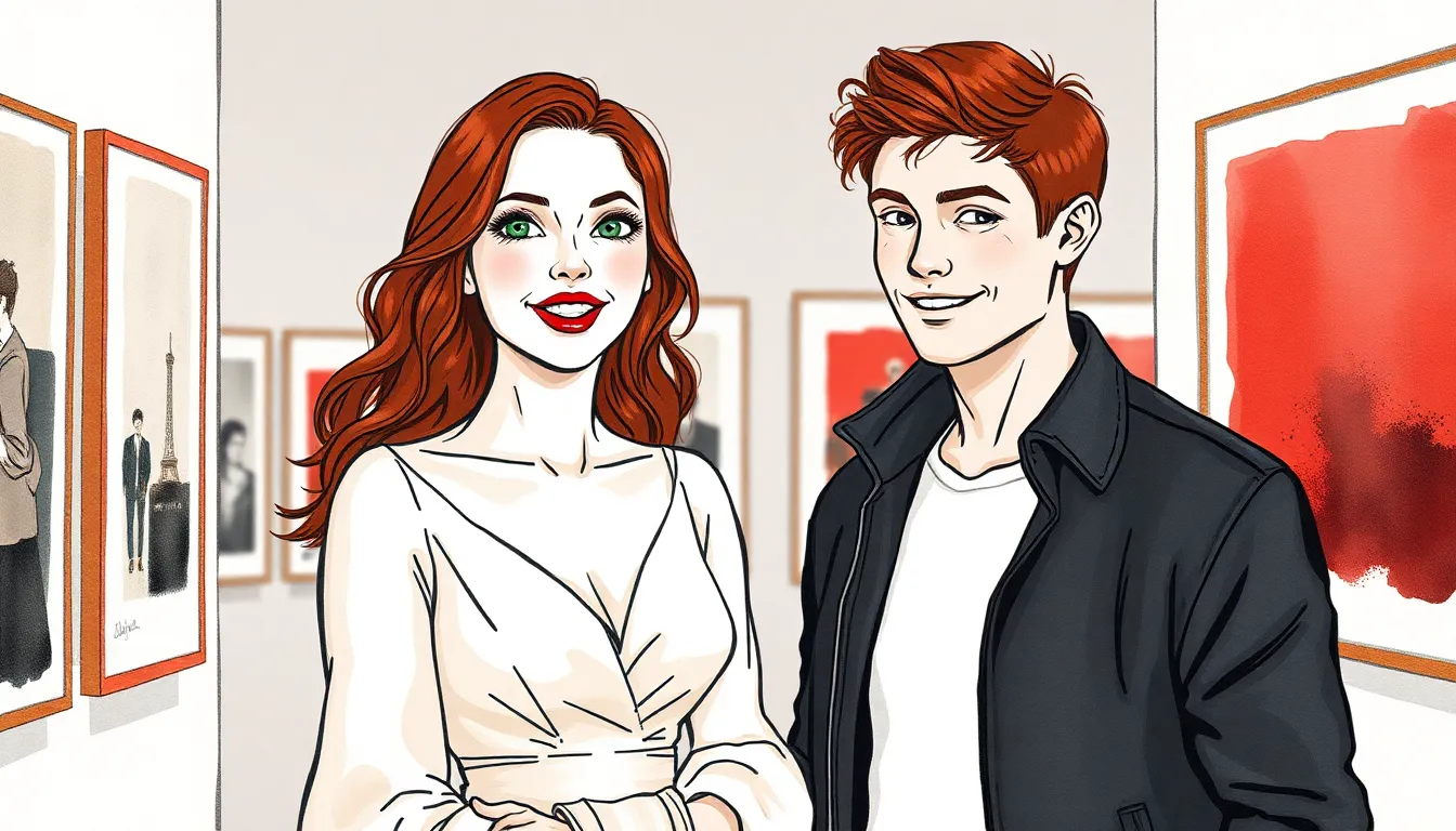 Emma et Julien se retrouvent dans une galerie d'art