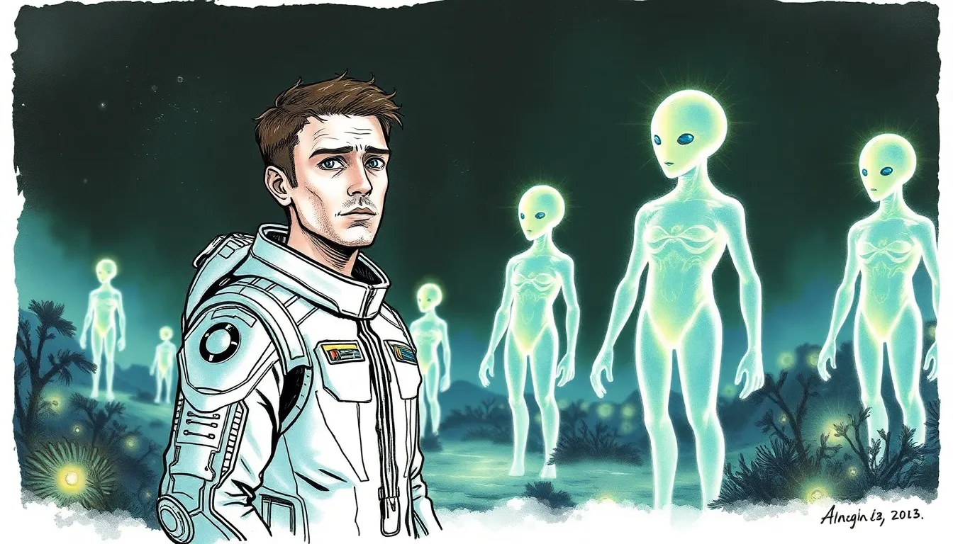 Rencontre avec une civilisation luminescente sur une planète inconnue