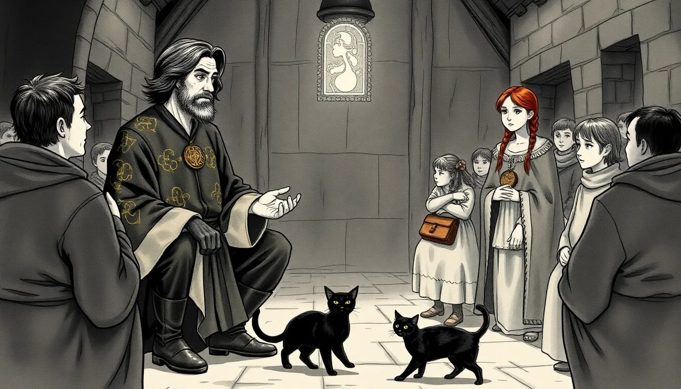 Aldebert et Isabeau transmettant leur savoir au village