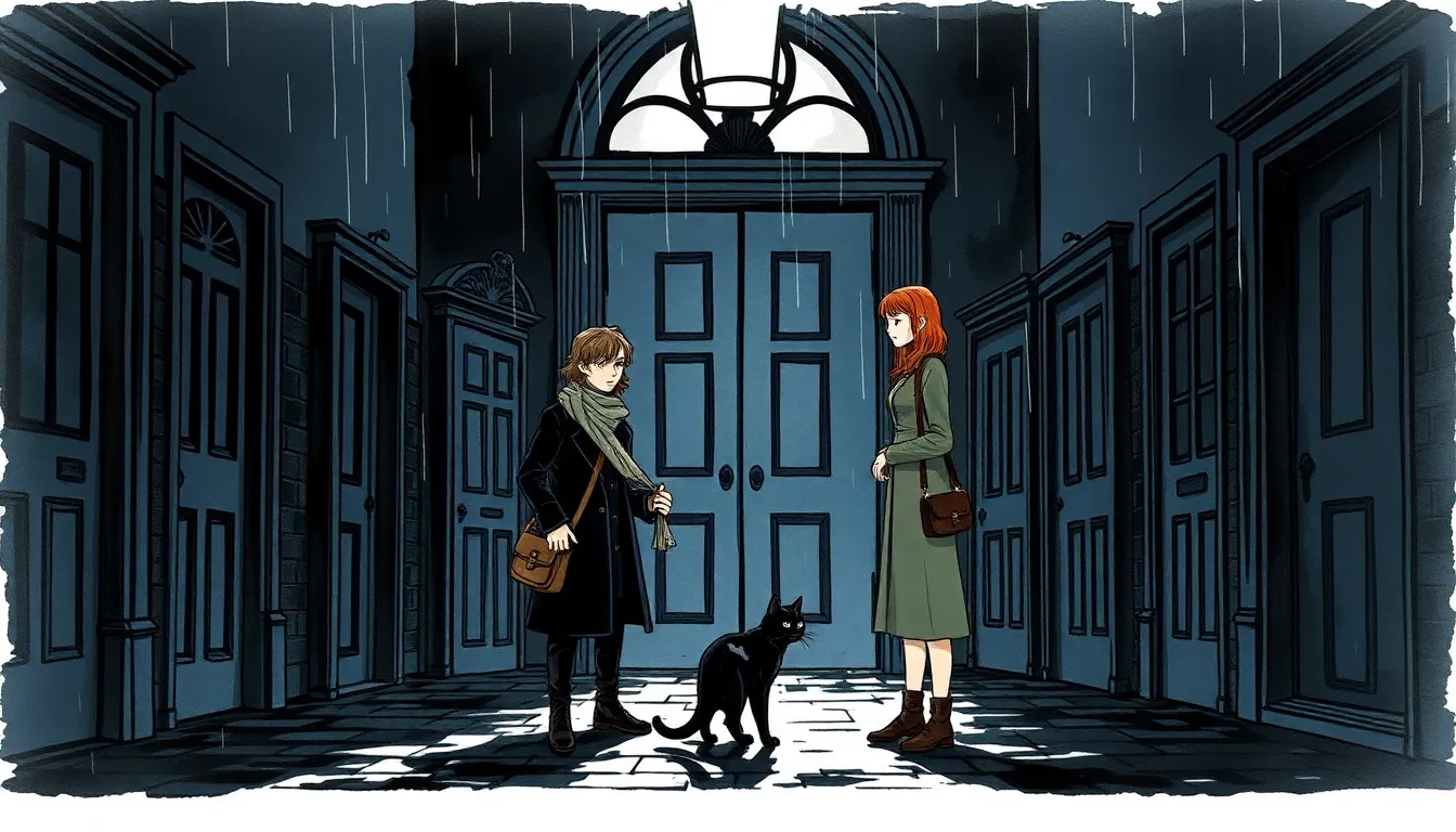 Illustration de l'entrée de la maison aux mille portes