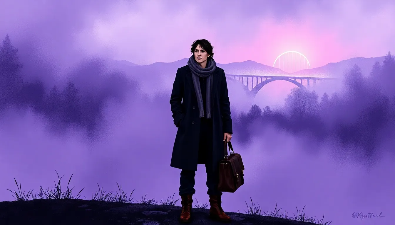 Illustration du Pont entre les mondes à l'aube brumeuse