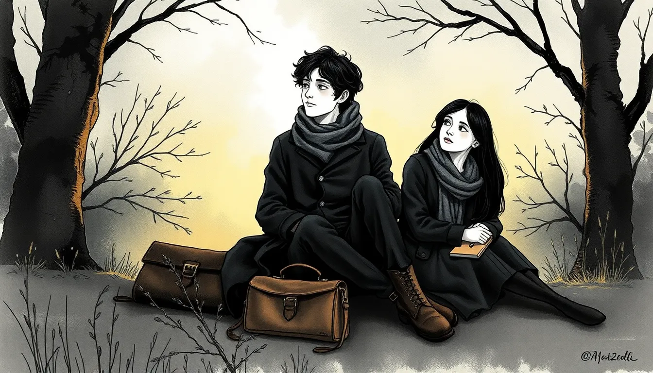 Illustration d'une aube intérieure : silhouettes au bord d'une lueur, moments de veille et de recueillement