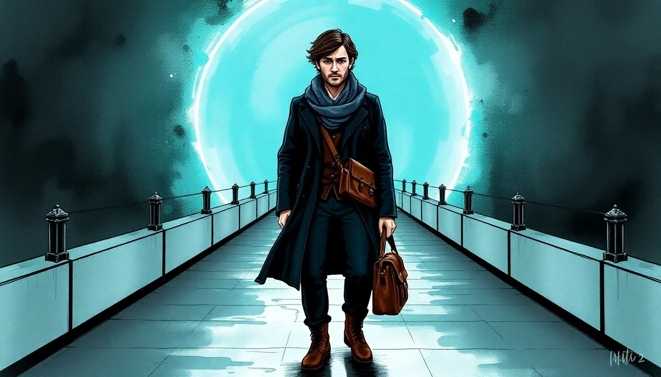 Illustration du Pont Arc-en-Ciel révélé comme seuil luminescent
