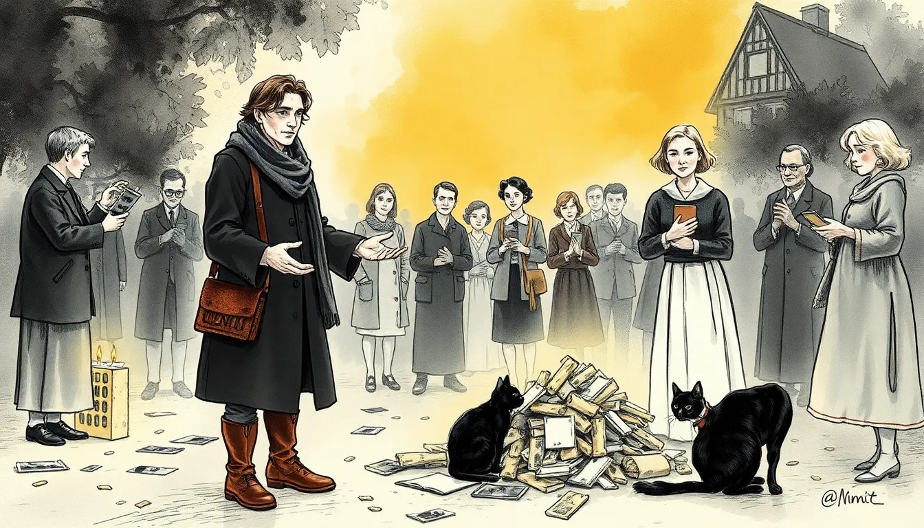 Illustration du rituel collectif sous la lumière dorée