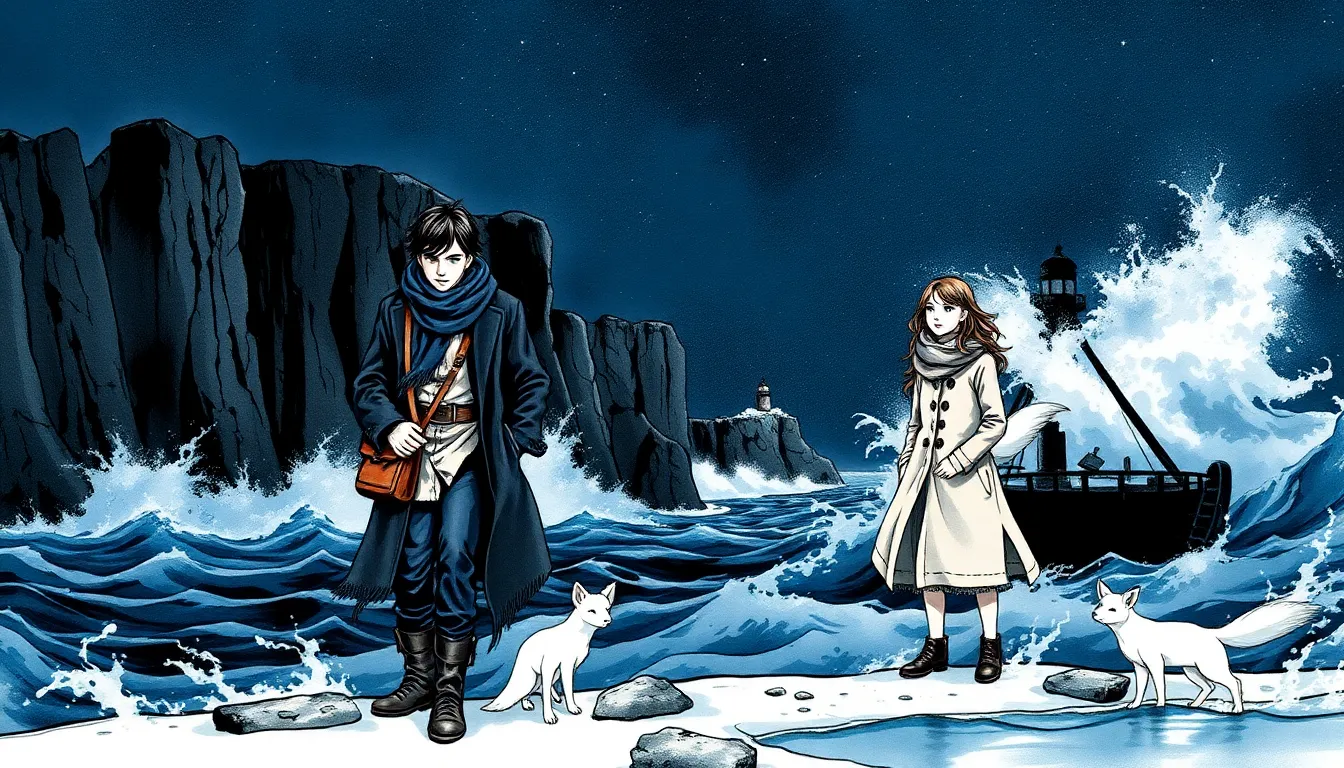 Illustration des falaises du sud et de la mer