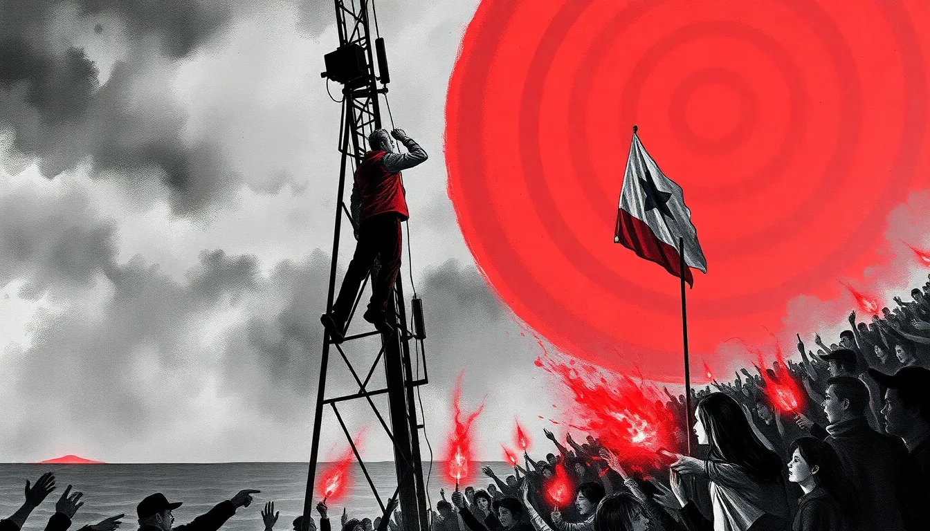 Illustration de la confrontation finale à l'antenne marine