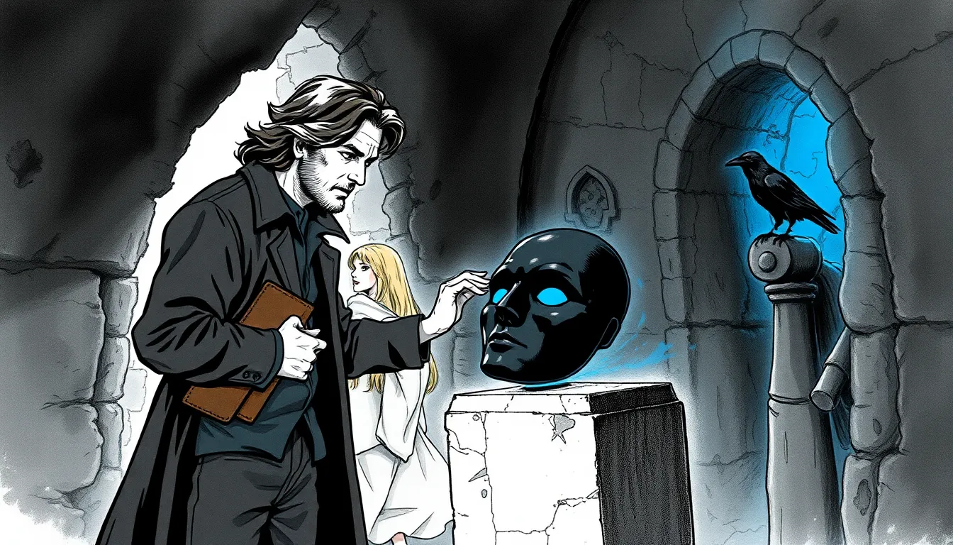 Illustration de la crypte et du Masque du Sage