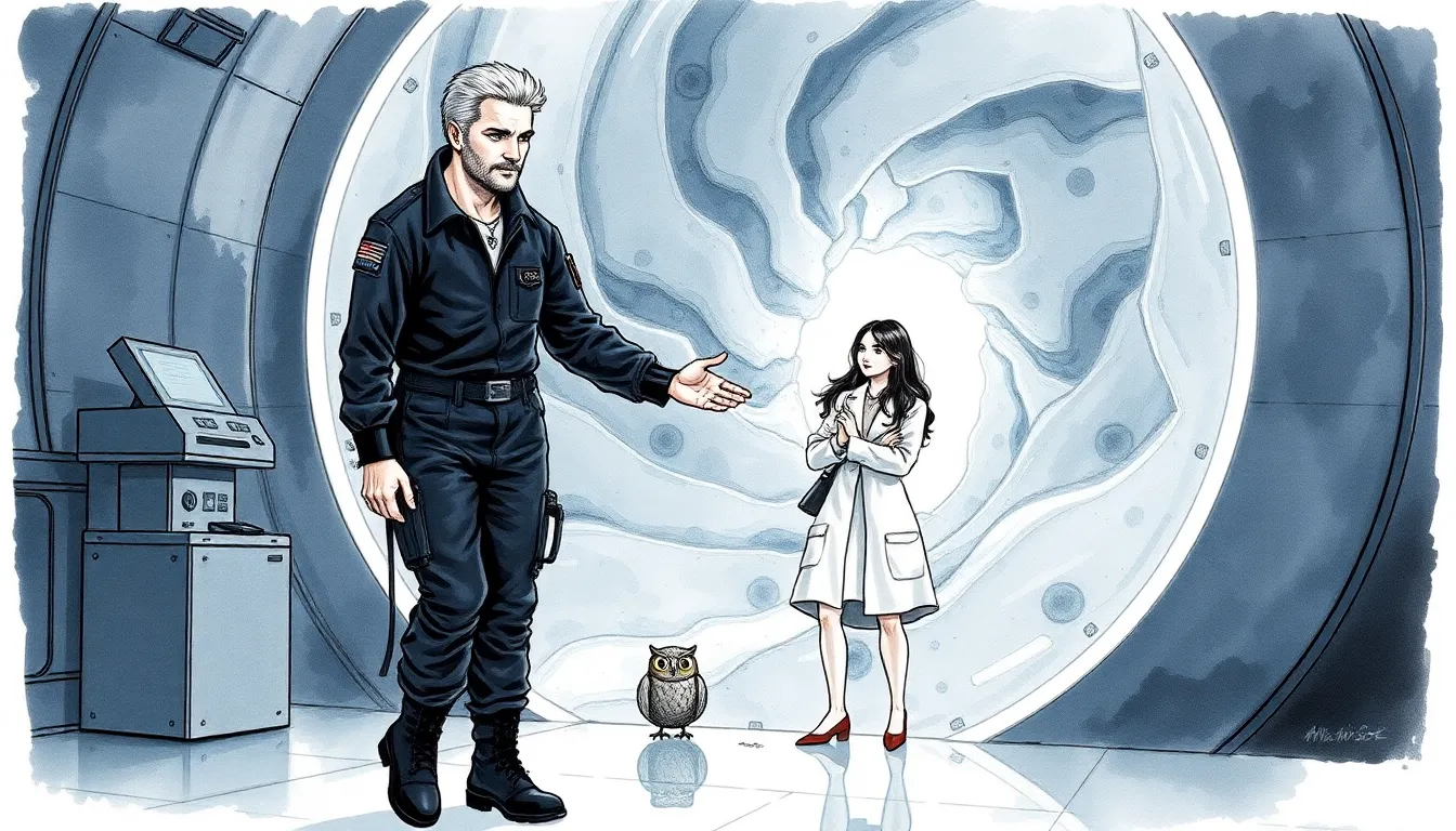 Illustration du passage initiatique à travers le miroir